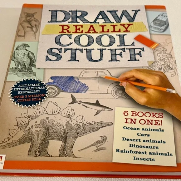 Draw Really Cool Stuff Kids Drawing Book Step by Step Hinkler Like New - Picture 13 of 16